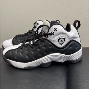 Jordan Black and White Athletic Shoes